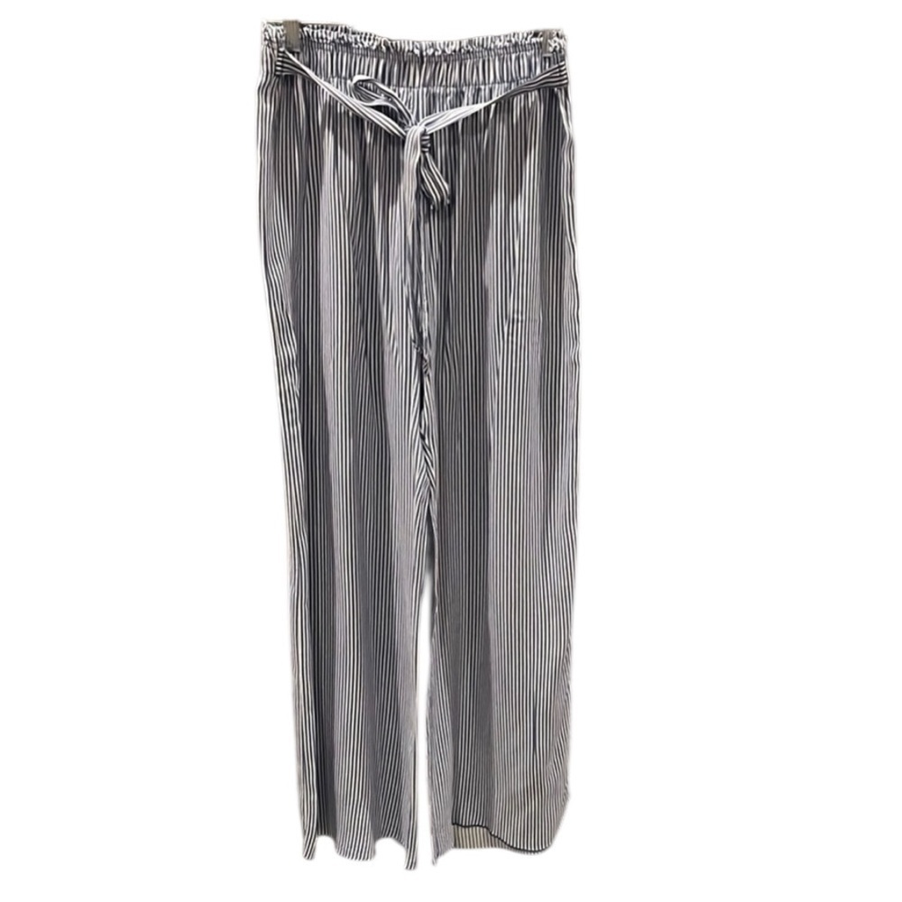See You Monday Blue and White Striped relaxed Pants size Large